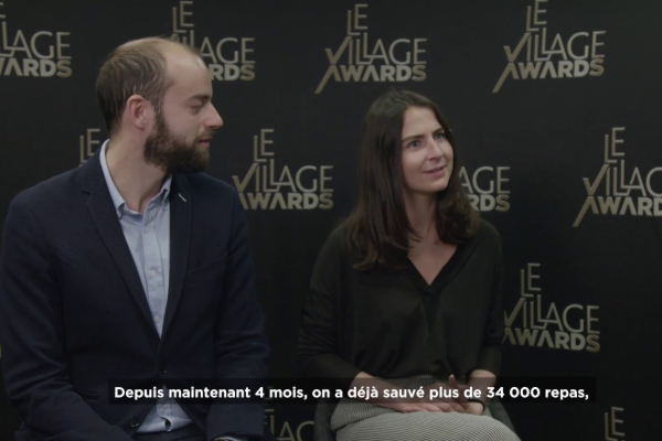 Johanna Safta, Key Account Manager chez Too Good To Go et Jean Collet, Directeur d'URW Link au Village Awards