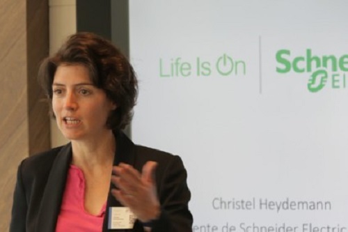 Christel Heydemann, la présidente de Schneider Electric France,