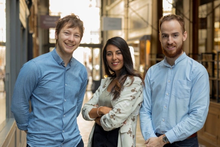 L'équipe dirigeante de Supermood : Kevin Bourgeois (CEO), Neila Choukri (COO) et Robin Nicollet (CTO).