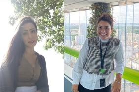 Lamiae Benhayoun, professeure associée à l'institut Mines Télécom Business School et Clarisse Ferreira, consultante cyber chez Deloitte